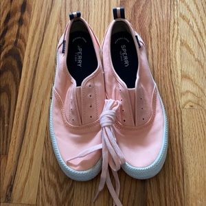 Sperry Peach Sneakers W/ Laces